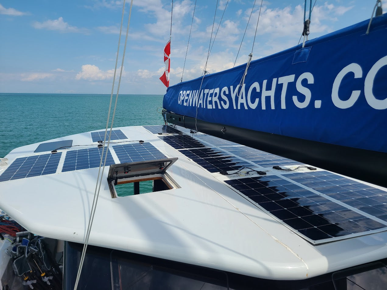 open waters yachts solar panel roof